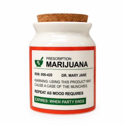 Prescription Ceramic Stash Jar